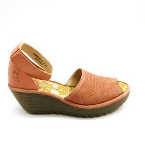 Fly London Wedge Heel Ankle Strap Sandal 39 New